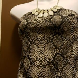 Charlotte Russe Snakeskin Tube Dress